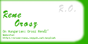 rene orosz business card